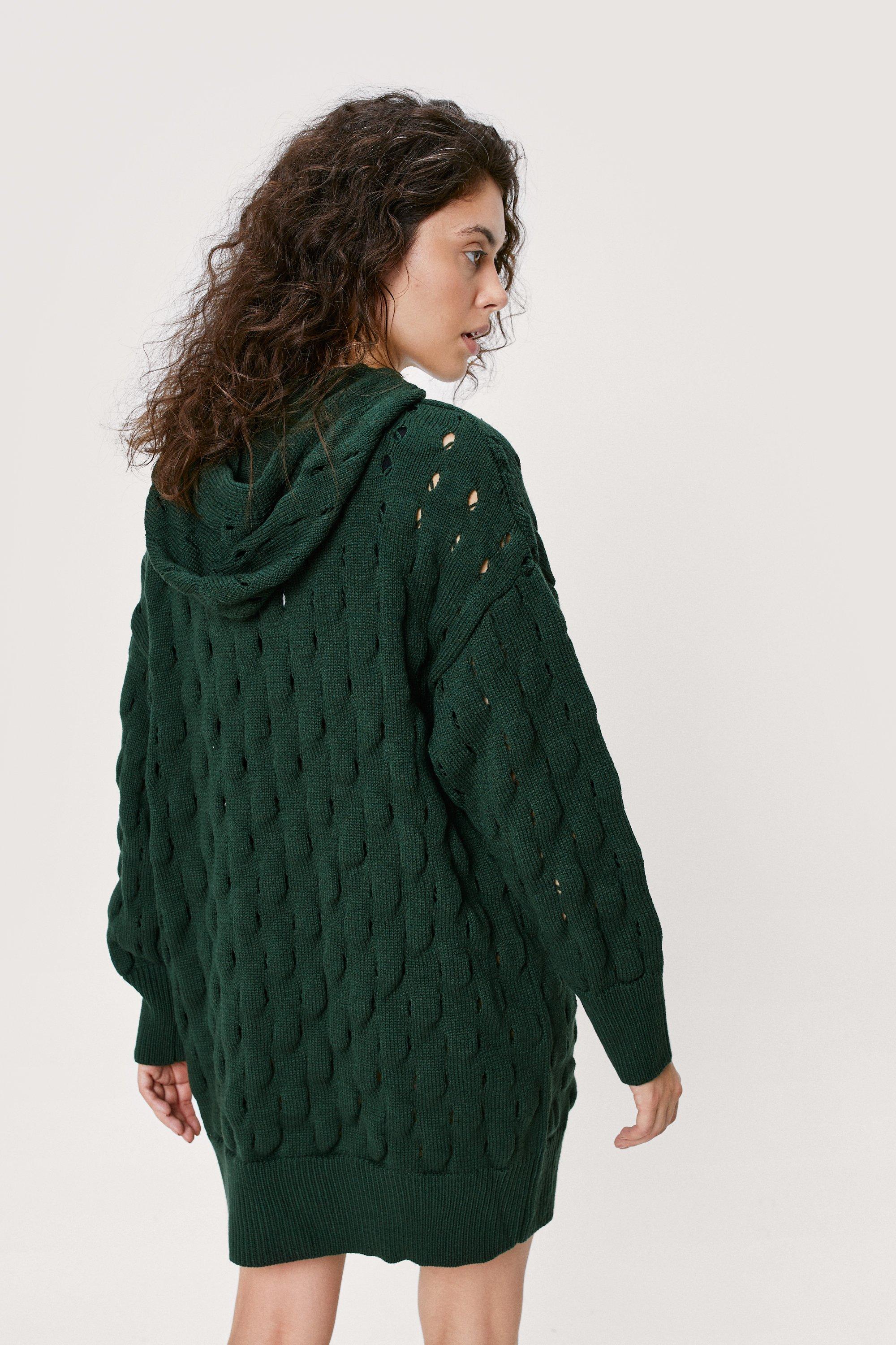 Hooded 2024 knit dress